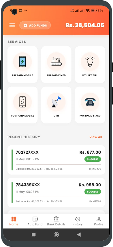 PayeZ Home Screen